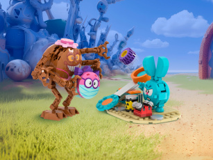 Конструкторы Brick Labs Смешарики AB-1512 Железная Няня, фото 1