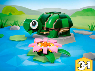 Конструкторы LEGO Creator 31377 Черепаха с кувшинкой, фото 1
