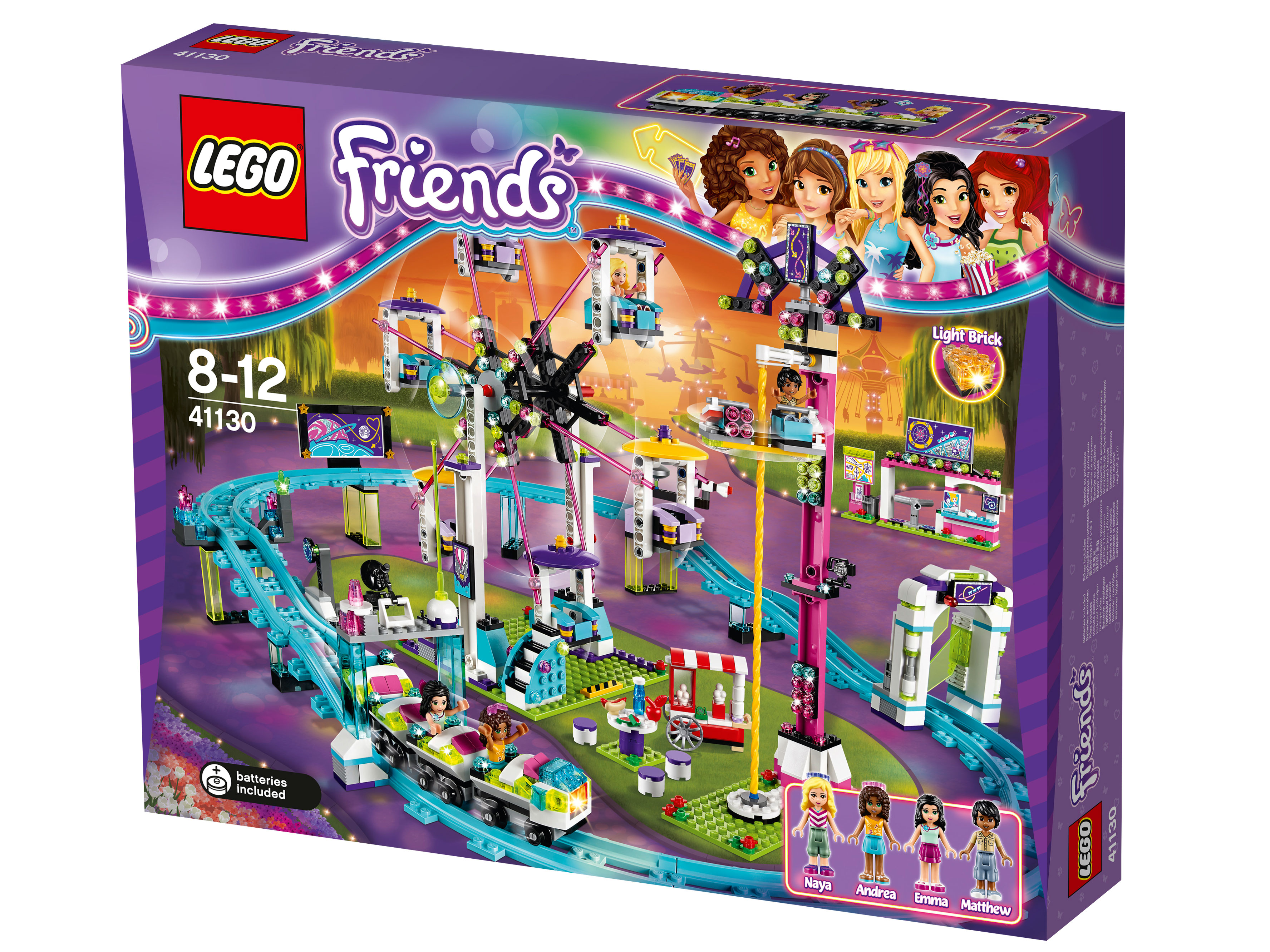 Обзоры конструкторы. LEGO friends 41130. Лего friends 41130. Лего френдс парк развлечений американские горки. Конструктор лего френдс парк развлечений.