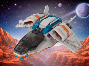 Конструкторы Brick Labs Космос AB-1319 Большой звездолет исследователей, фото 1