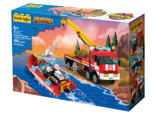 Конструкторы Brick Labs Бриксити AB-1315 Пожарный грузовик и лодка: Отряд Факел, фото 2