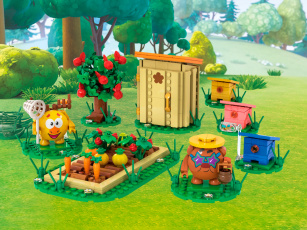 Конструкторы Brick Labs Смешарики AB-1517 Рабочие будни, фото 1