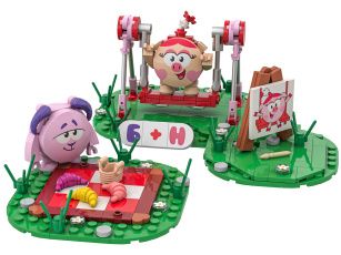Конструкторы Brick Labs Смешарики AB-1513 Романтическая прогулка, фото 2