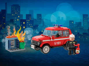 Конструкторы Brick Labs Бриксити AB-1313 Патрульный автомобиль пожарных Огнеборец, фото 1