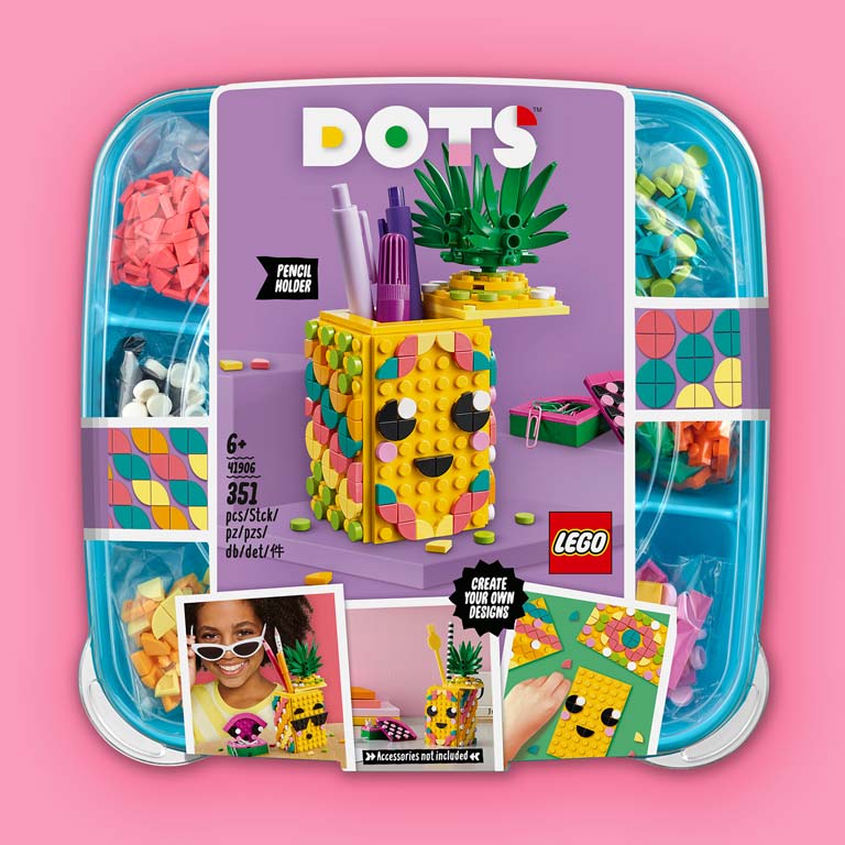 Конструктор DOTS (ДОТС) 41906 Подставка для карандашей «Ананас» LEGO ...