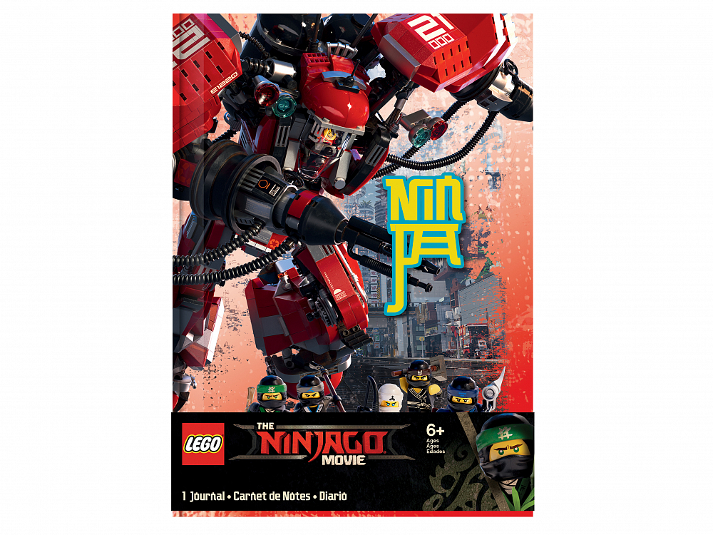 

Книга для записей с резинкой LEGO, Книга для записей с резинкой Ninjago Movie Kai, 96 листов в линейку