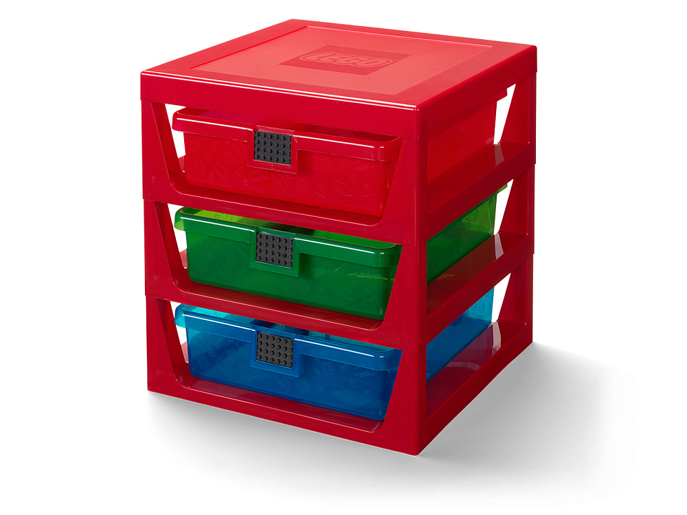 

Система хранения LEGO, Система хранения 3-Drawer storage rack, красный