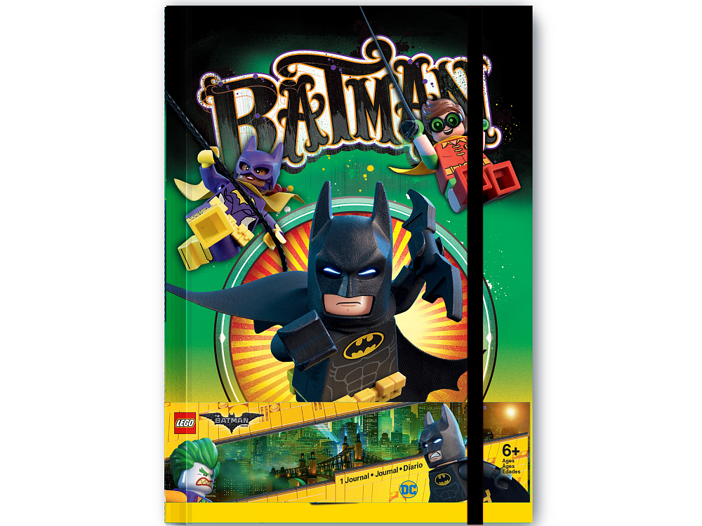 

Книга для записей с резинкой LEGO, Книга для записей с резинкой Batman Movie «Бэтмен», 96 листов в линейку