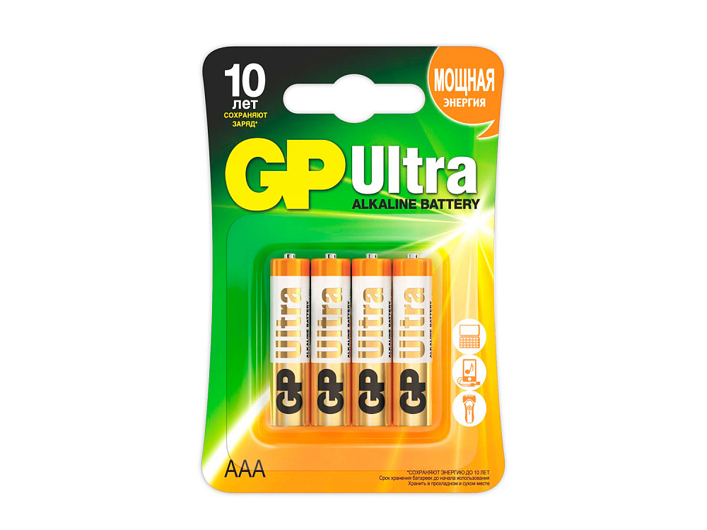 

Батарейки LEGO, Батарейки GP Ultra Alkaline 24А, ААА, 4 шт