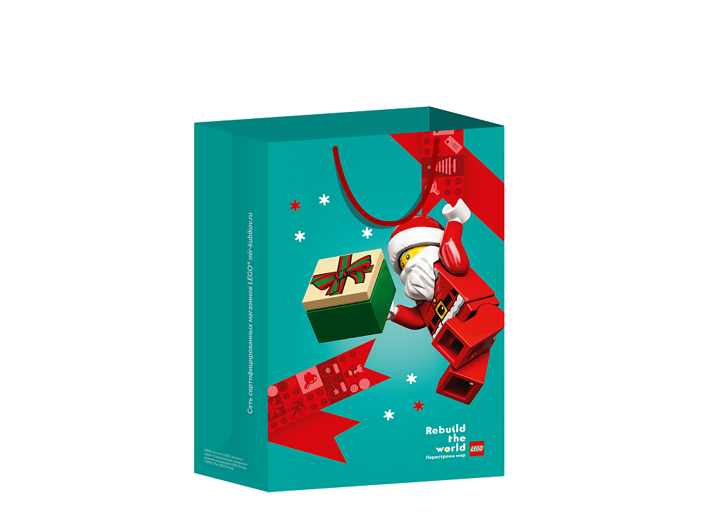 

Пакет подарочный LEGO, Пакет подарочный НГ «Санта» 35*24 (малый)