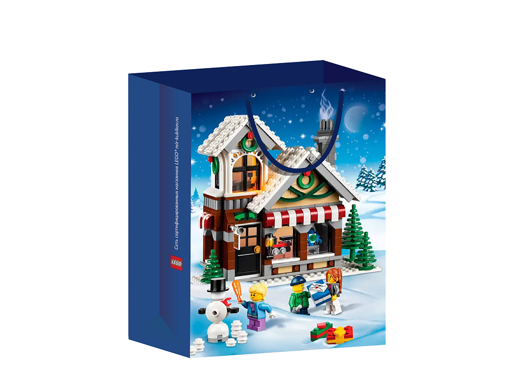 

Пакет подарочный LEGO, Пакет подарочный, синий 30*40 (средний)