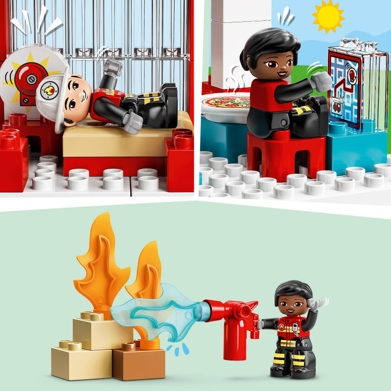 Конструктор LEGO DUPLO® (ДУПЛО) 10970 Пожарная часть и вертолёт ...